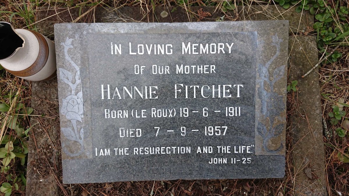 FITCHET Hannie nee LE ROUX 1911-1957