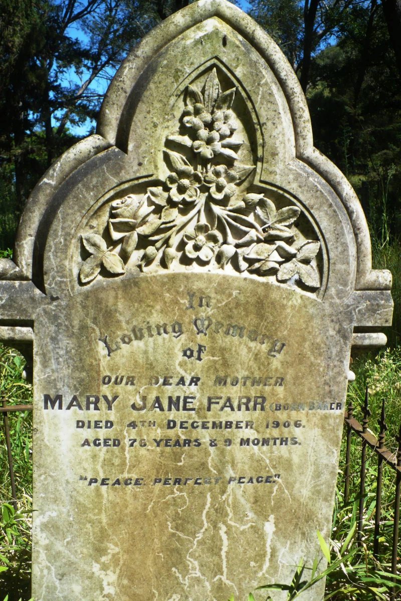 FARR Mary Jane nee BAKER -1906