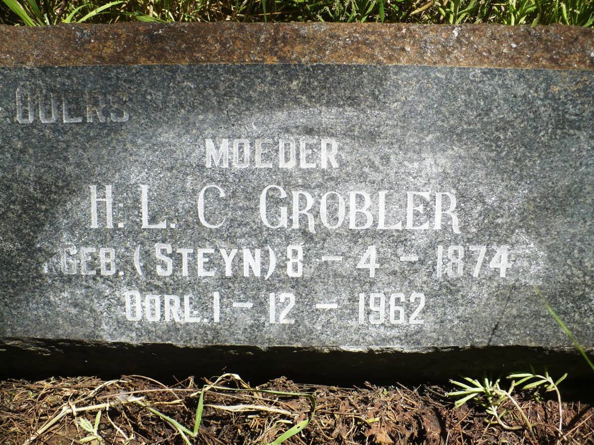 GROBLER H.L.C. nee STEYN 1874-1962