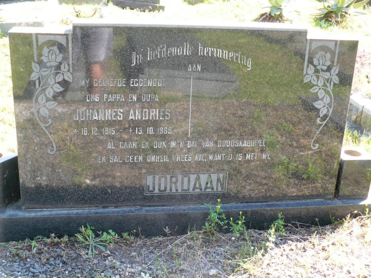 JORDAAN Johannes Andries 1915-1969