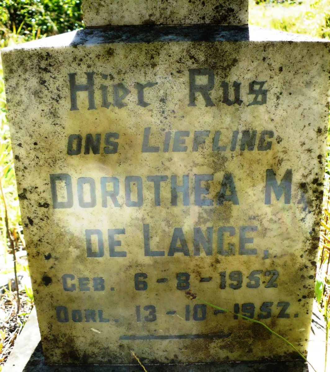 LANGE Dorothea M., de 1952-1952