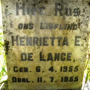 LANGE Henrietta E., de 1955-1955