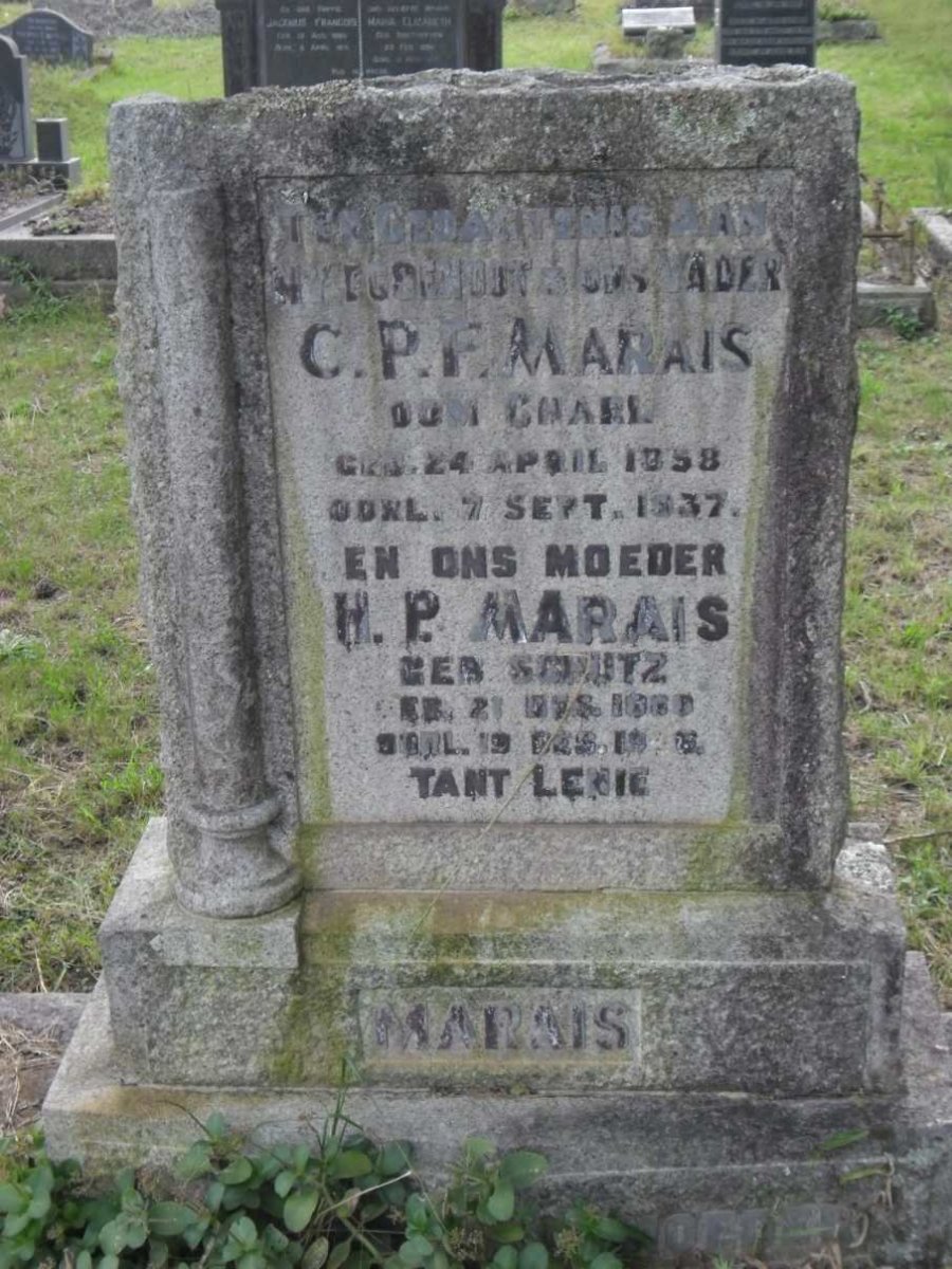 MARAIS C.P.F. 1858-1937 &amp; H.P. SCHUTZ 1860-19??