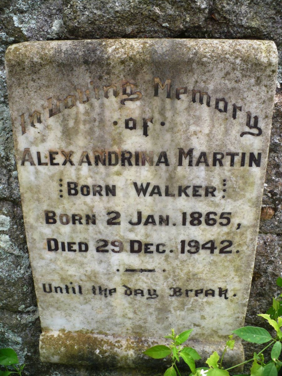 MARTIN Alexandrina nee WALKER 1865-1942