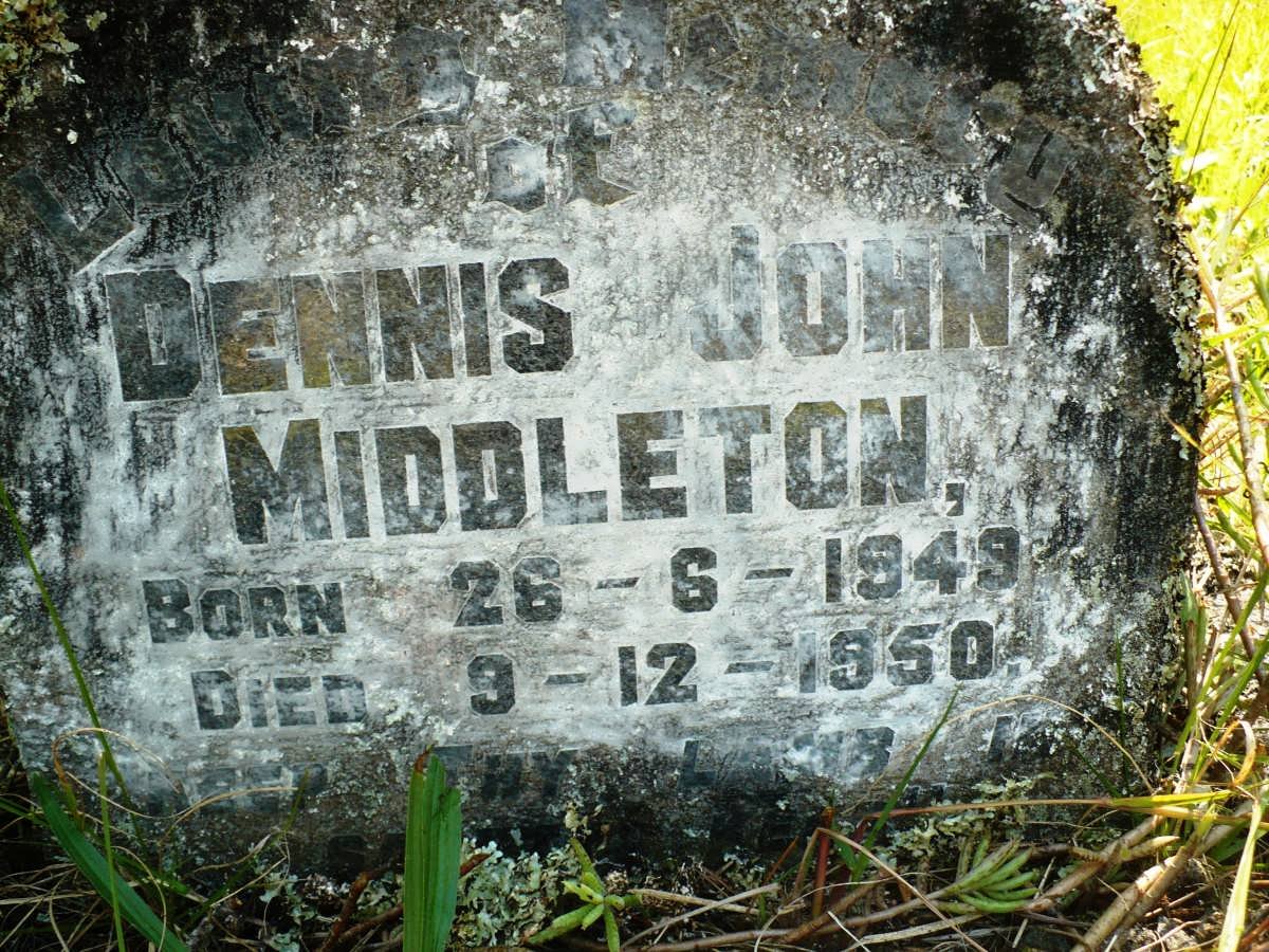 MIDDLETON Dennis John 1949-1950