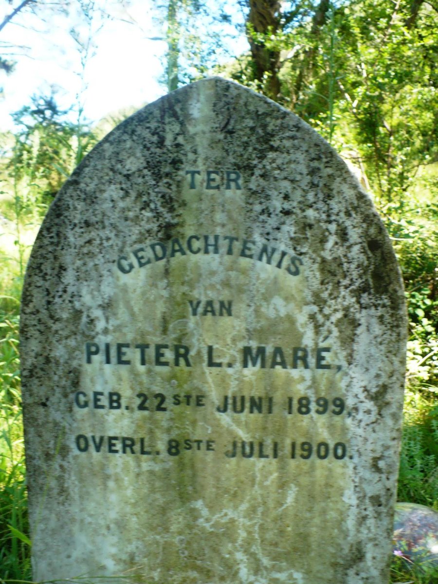 MARE Pieter L. 1899-1900
