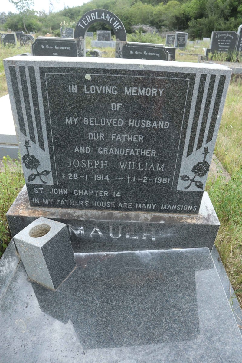 MAUER Joseph William 1914-1981 &amp; Ivy Grace SEENEY 1921-2014