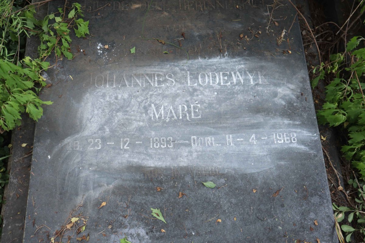 MARÉ Johannes Lodewyk 1893-1968