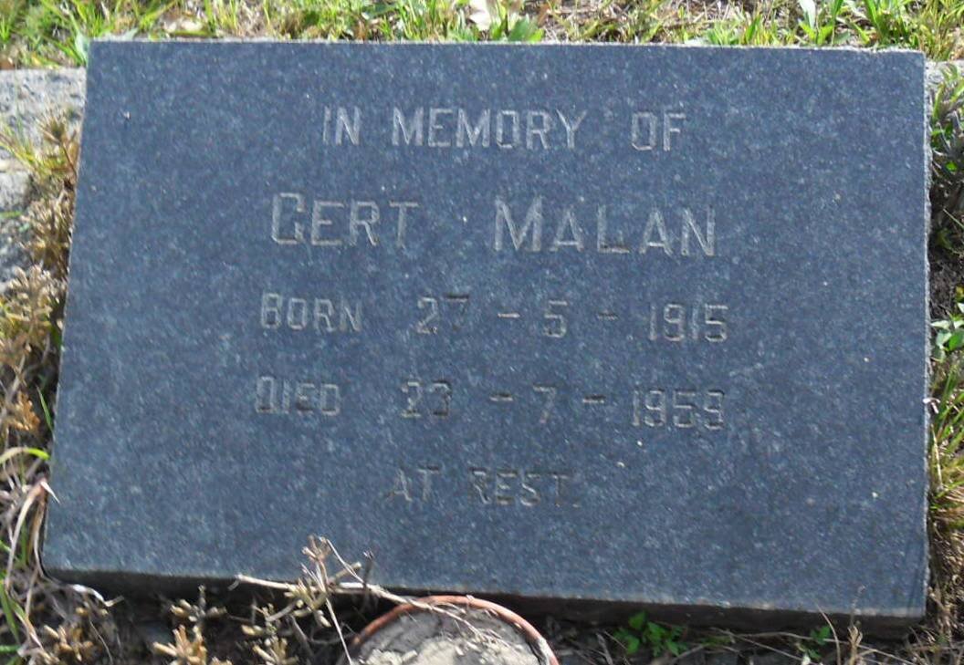 MALAN Gert 1915-1959