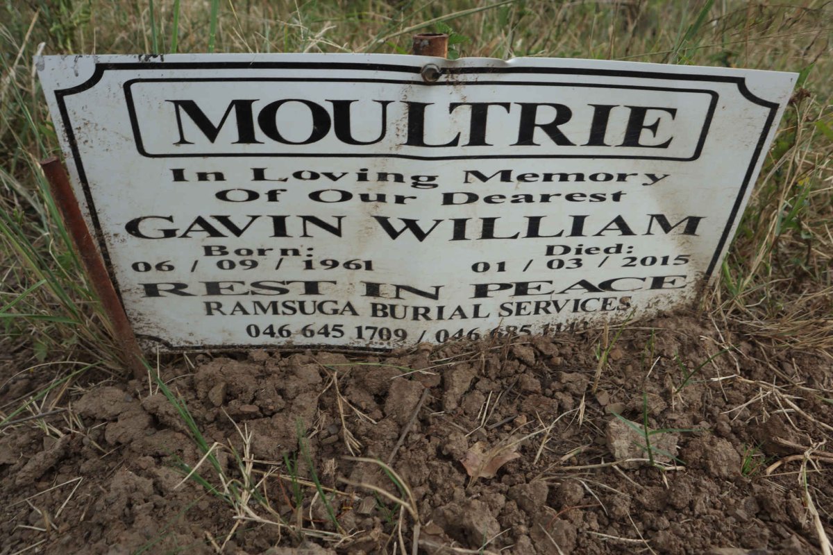 MOULTRIE Gavin William 1961-2015