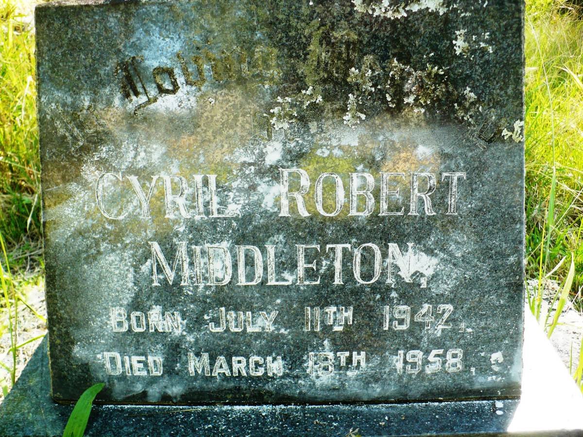 MIDDLETON Cyril Robert 1942-1958