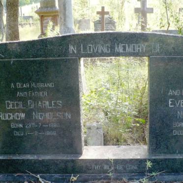 NICHOLSON Cecil Charles Rochow 1890-1966 &amp; Evelyn Mary 1895-1978