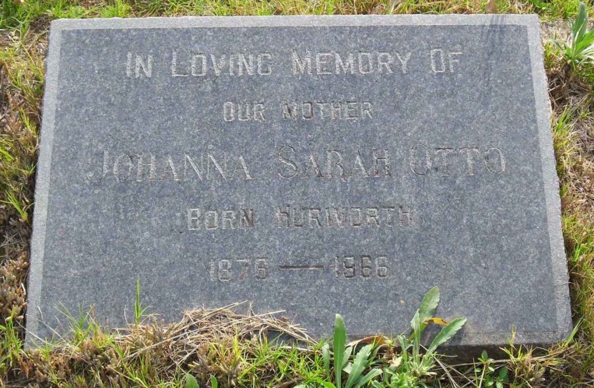 OTTO Johanna Sarah nee HURWORTH 1876-1966