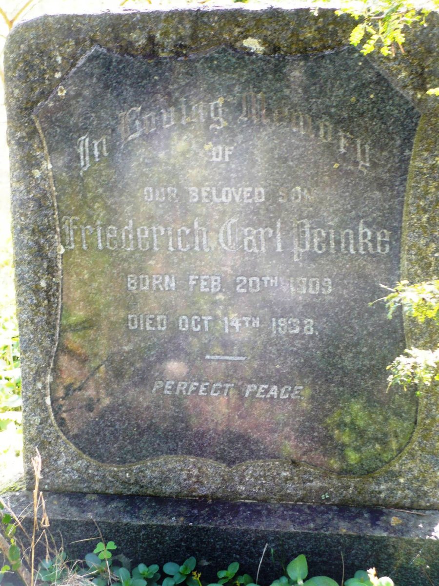 PEINKE Friederich Carl 1909-1938