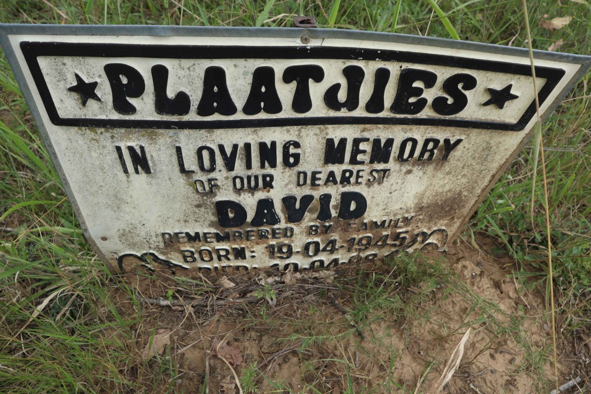 PLAATJIES David 1945-?