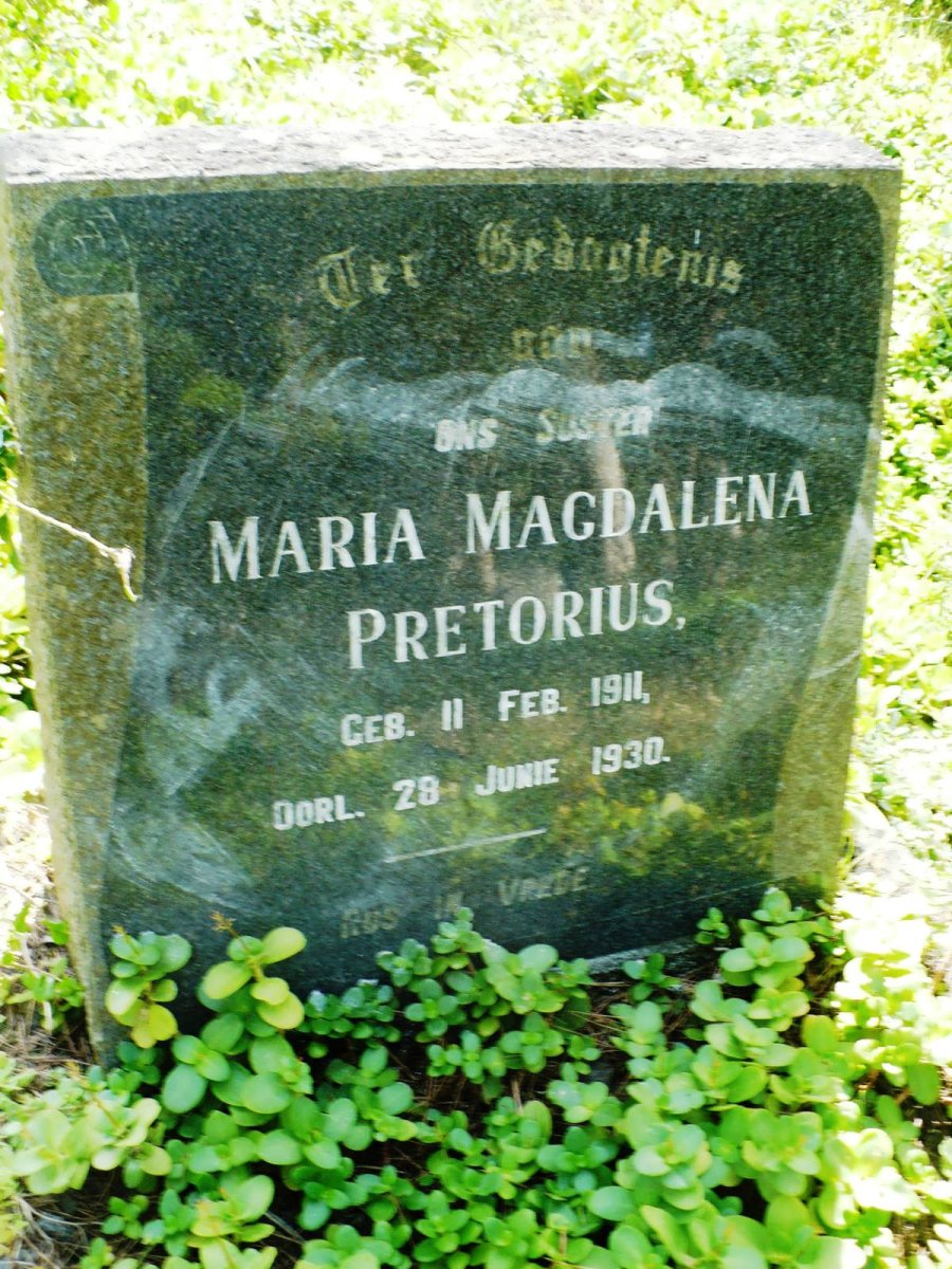 PRETORIUS Maria Magdalena 1911-1930