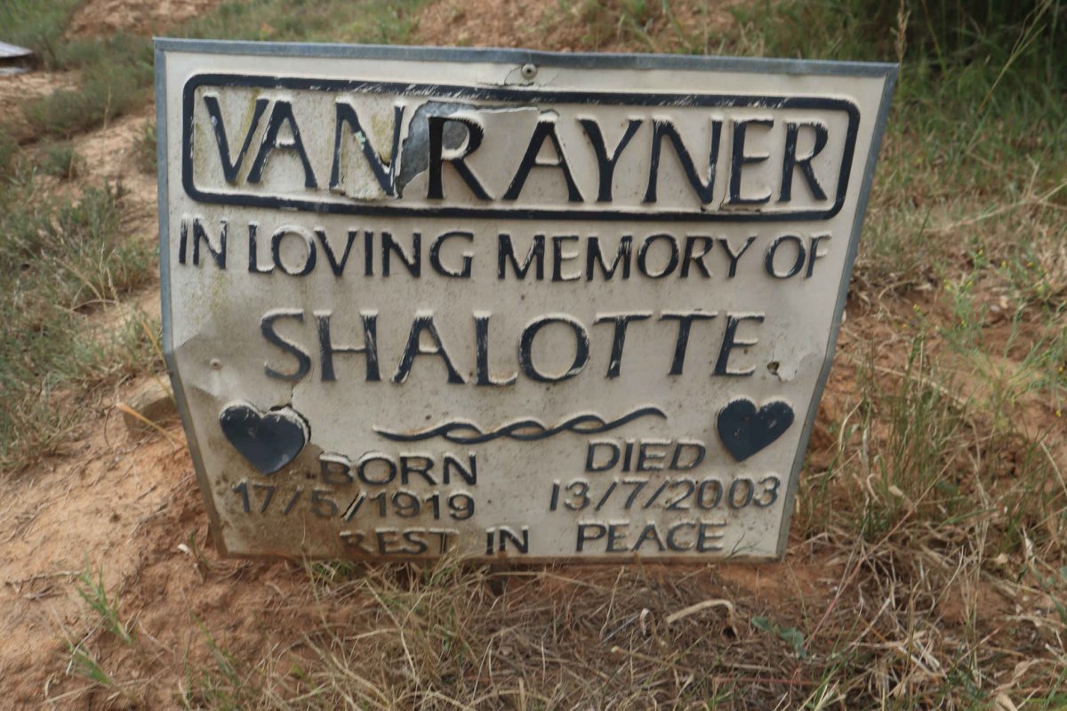 RAYNER Shalotte, van 1919-2003