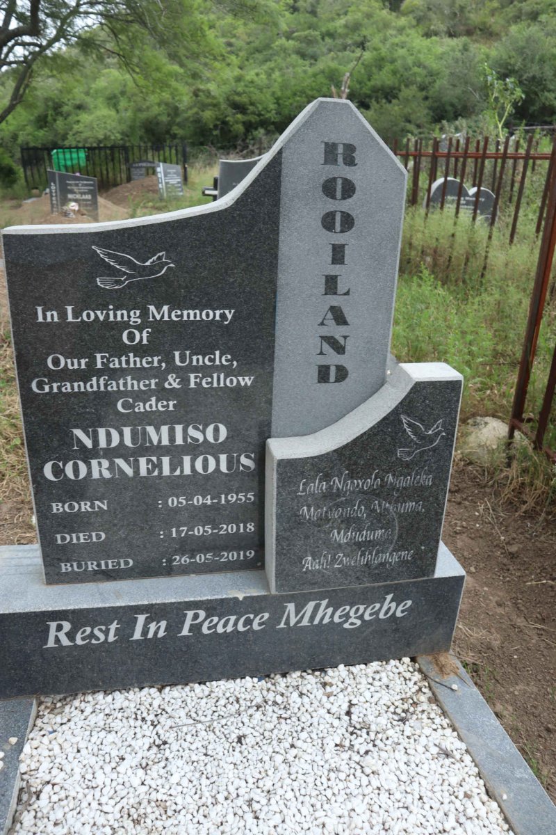 ROOILAND Ndumiso Cornelious 1955-2018