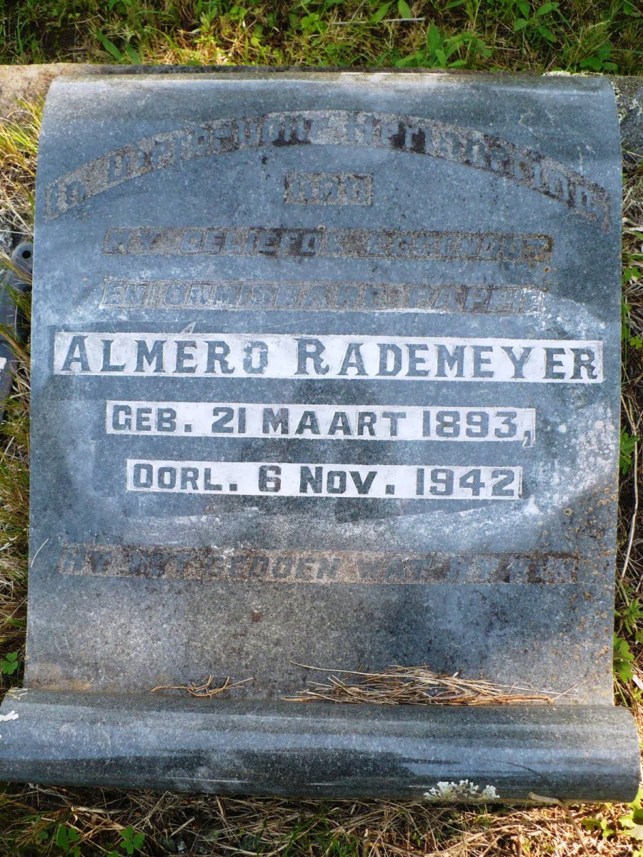 RADEMEYER Almero 1893-1942