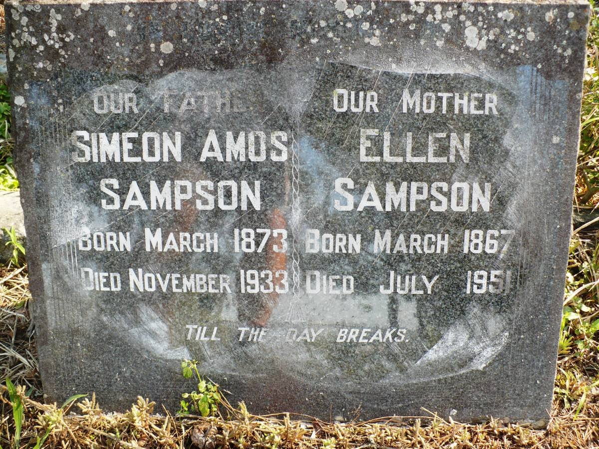 SAMPSON Simeon Amos 1873-1933 &amp; Ellen 1867-1951