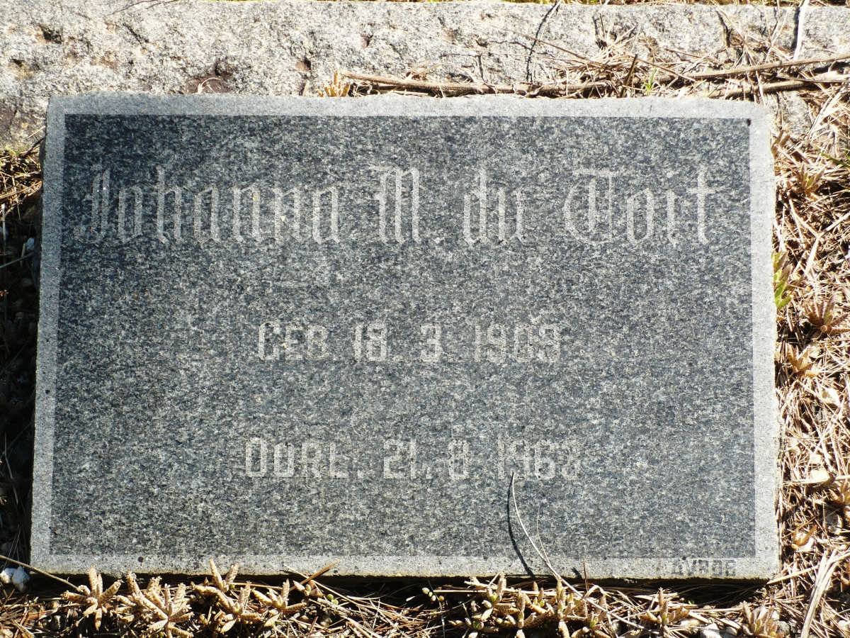 TOIT Johanna M., du 1903-1963