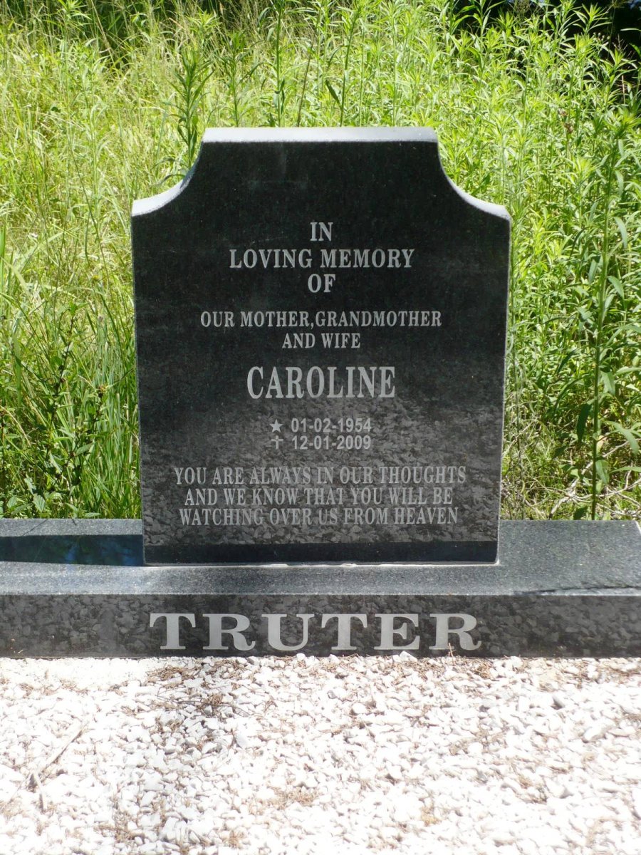 TRUTER Caroline 1954-2009
