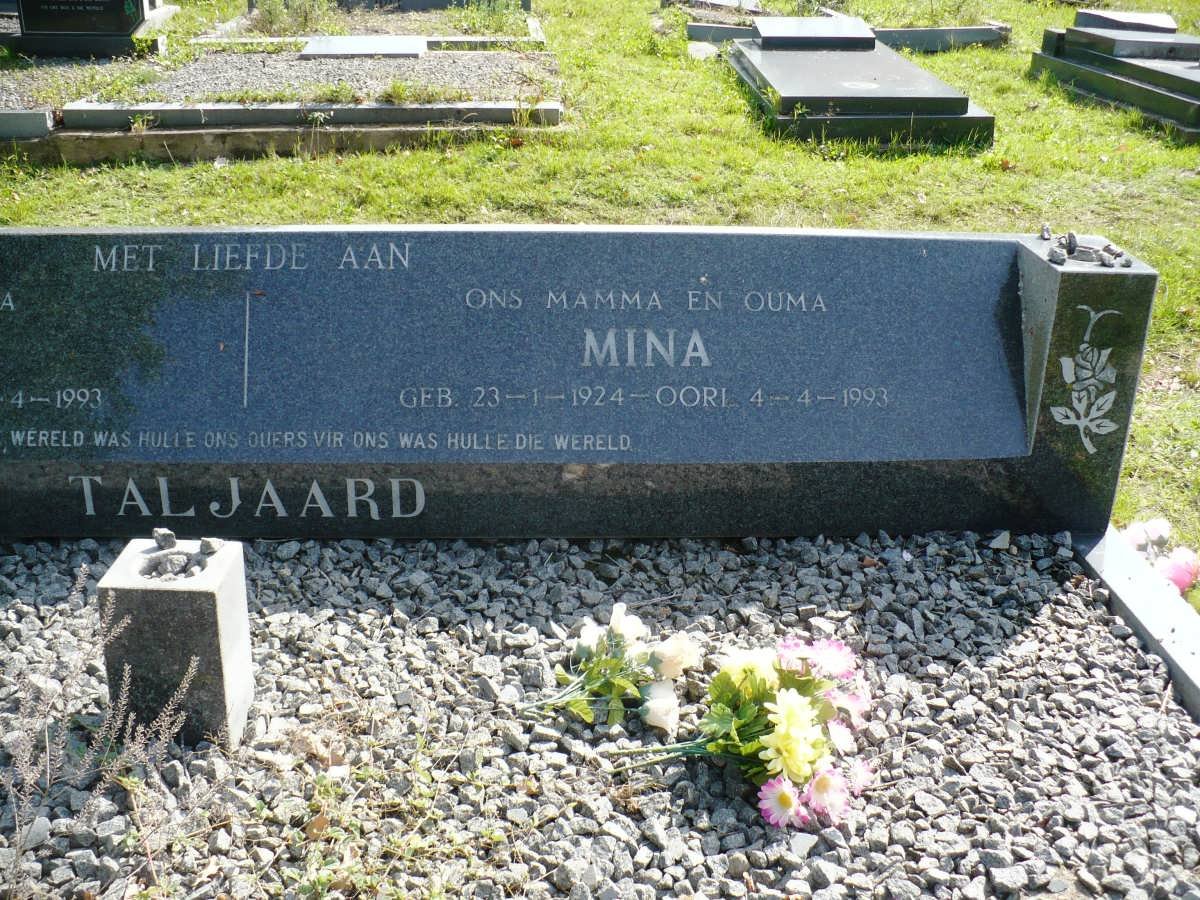 TALJAARD Tallie 1920-1993 &amp; Mina 1924-1993