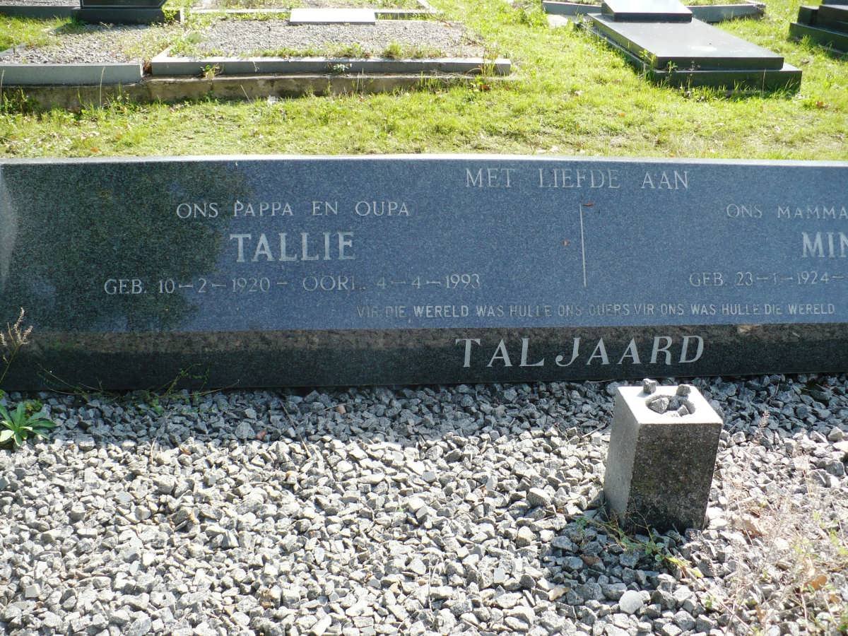TALJAARD Tallie 1920-1993 &amp; Mina 1924-1993