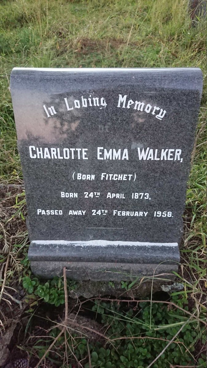 WALKER Charlotte Emma nee FITCHET 1873-1958