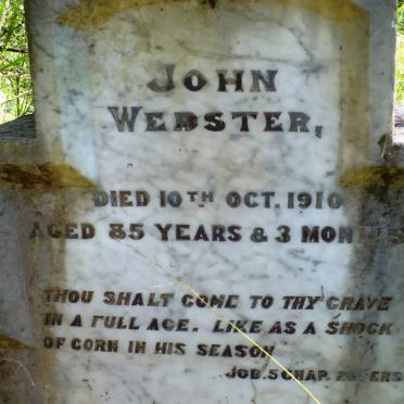 WEBSTER John -1910