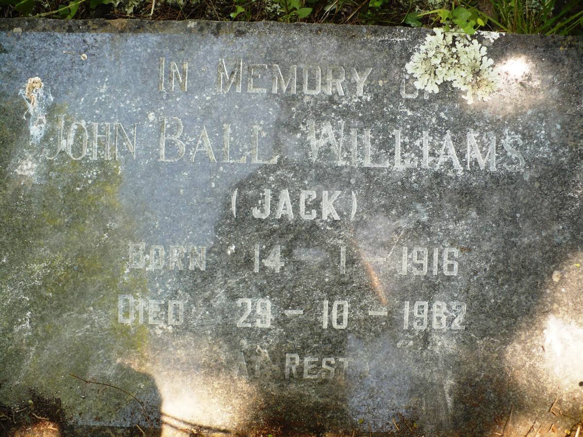 WILLIAMS John Ball 1916-1962