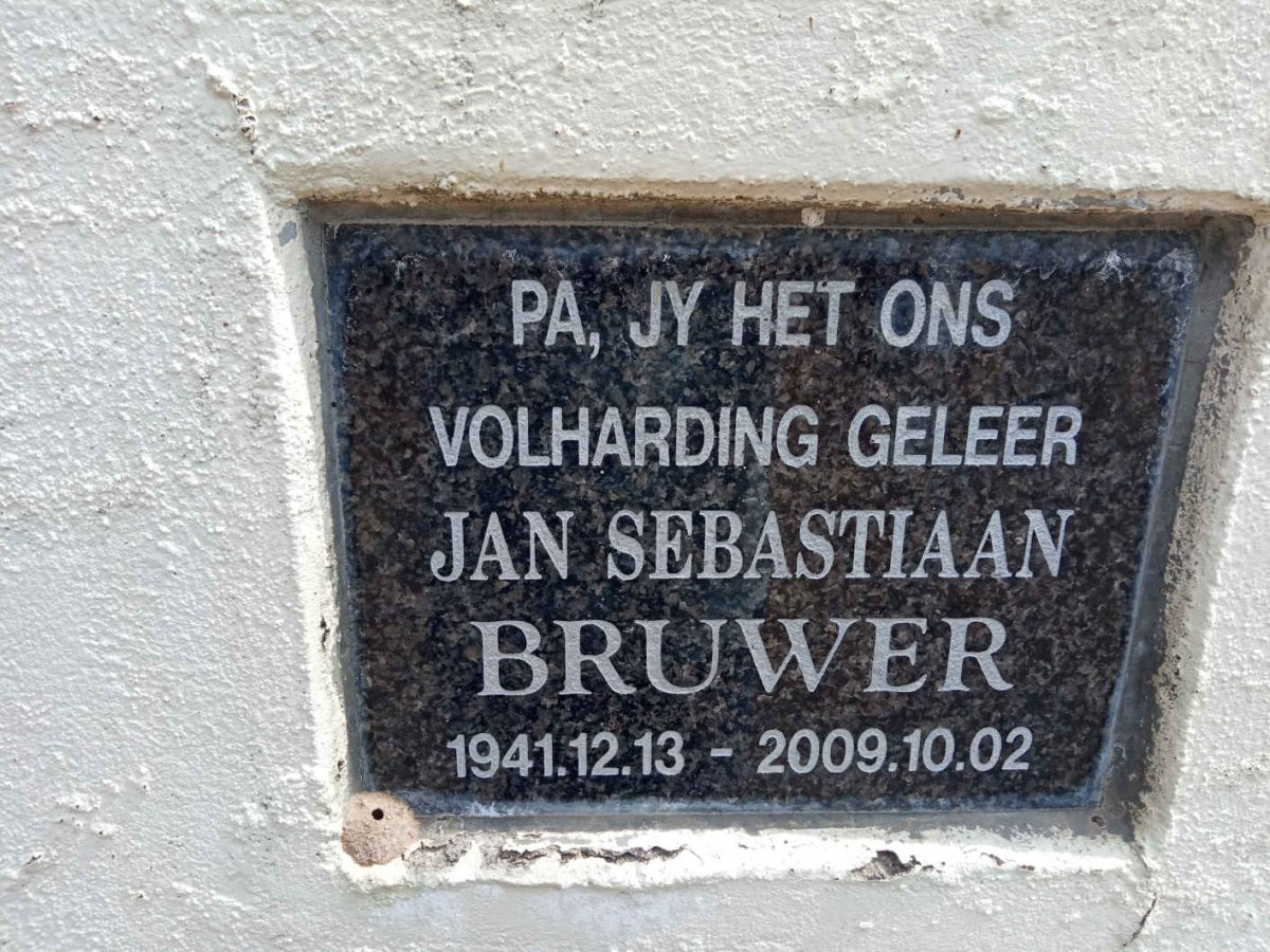 BRUWER Jan Sebastiaan 1941-2009