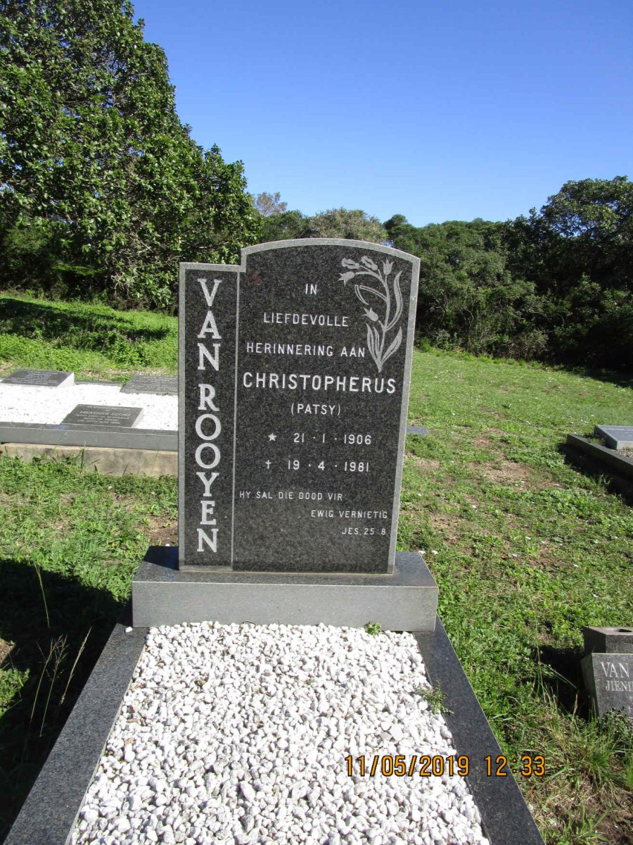 ROOYEN Christopherus, van 1906-1981