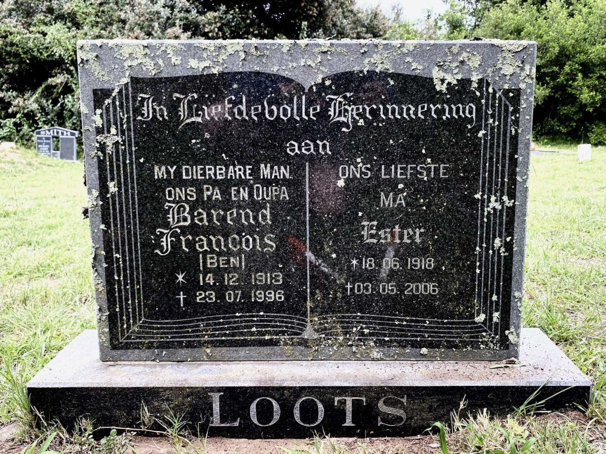LOOTS Barend Francois 1913-1996 &amp; Ester 1918-2006
