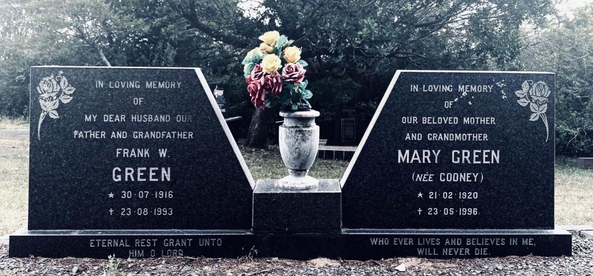 GREEN Frank W. 1916-1993 &amp; Mary COONEY 1920-1996