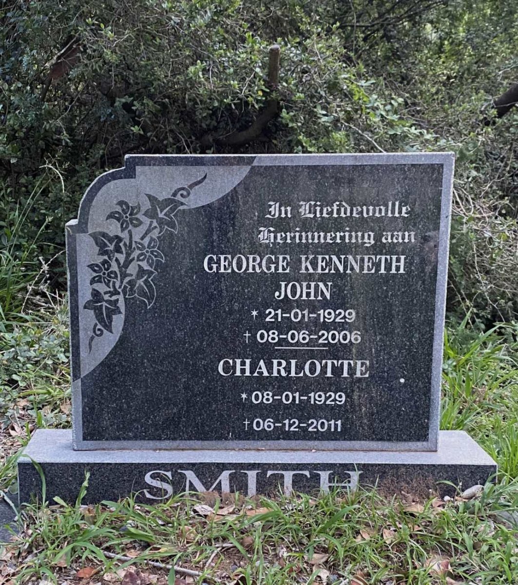 SMITH George Kenneth John 1929-2006 &amp; Charlotte 1929-2011