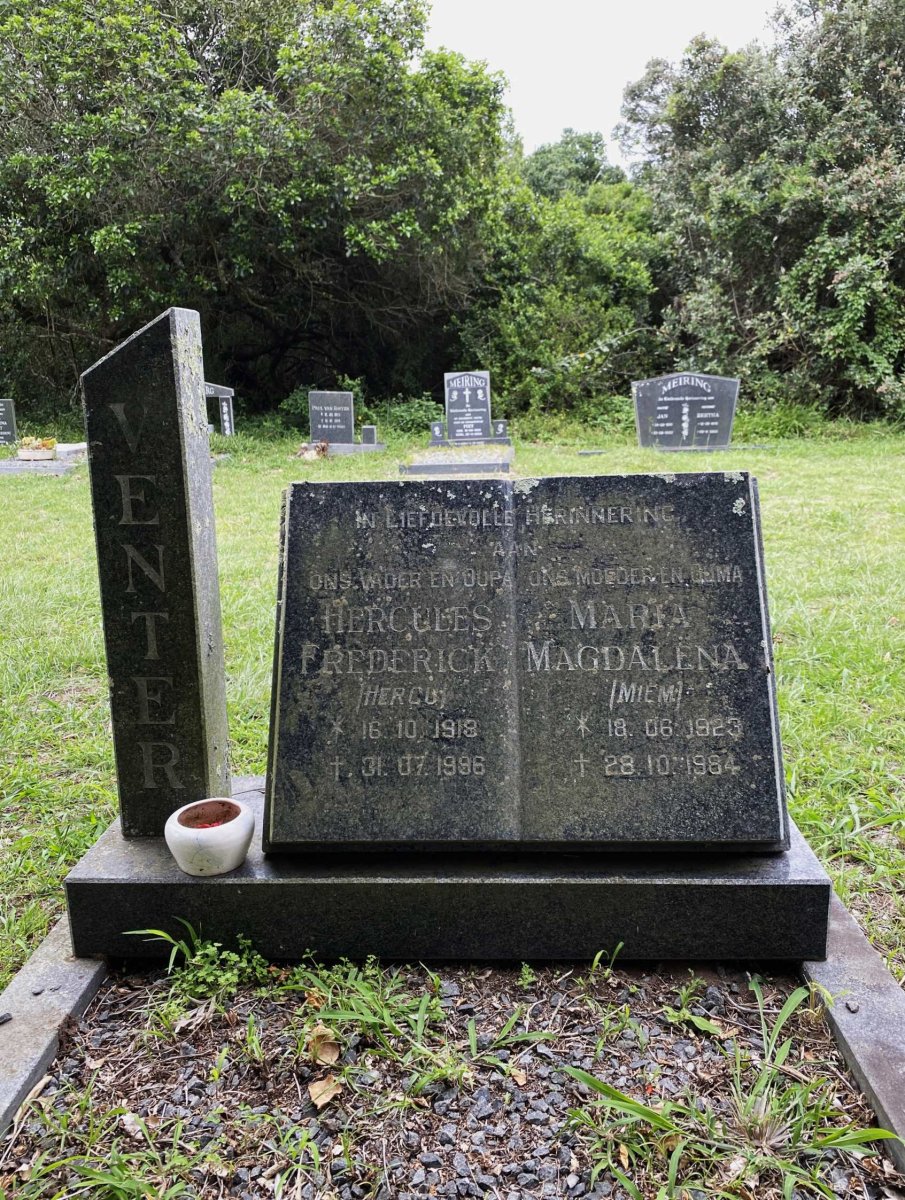 VENTER Hercules Frederick 1918-1996 &amp; Maria Magdalena 1923-1984
