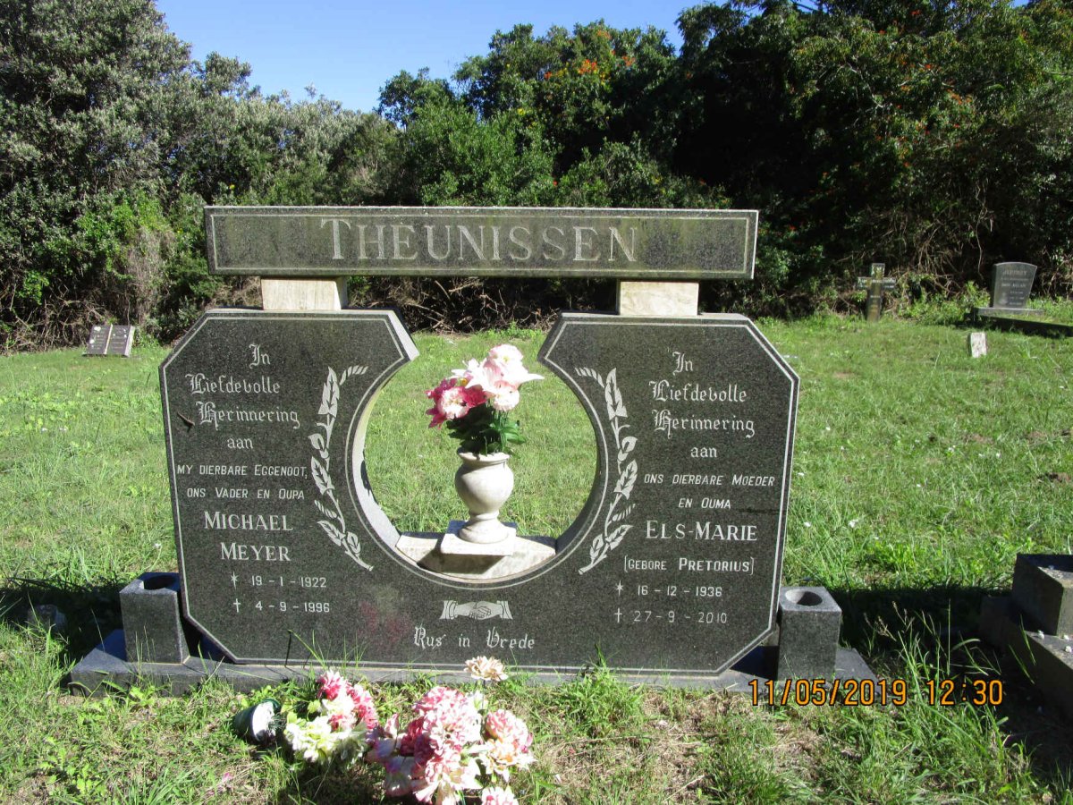 THEUNISSEN Michael Meyer 1922-1996 &amp; Els-Marie PRETORIUS 1936-2010