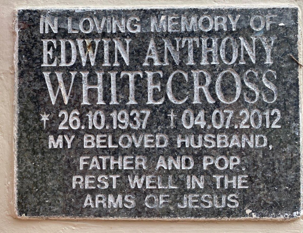 WHITECROSS Edwin Anthony 1937-2012