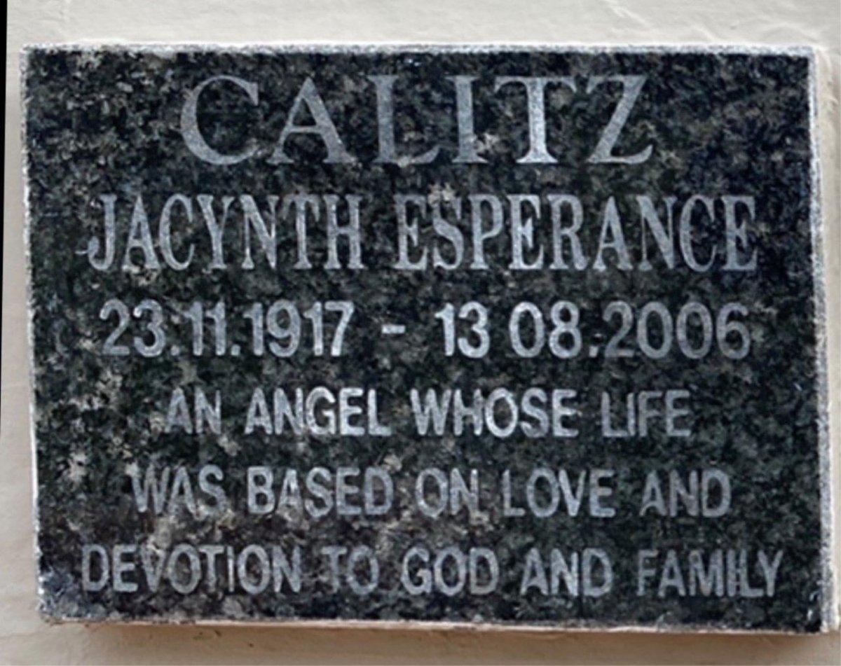 CALITZ Jacynth Esperance 1917-2006