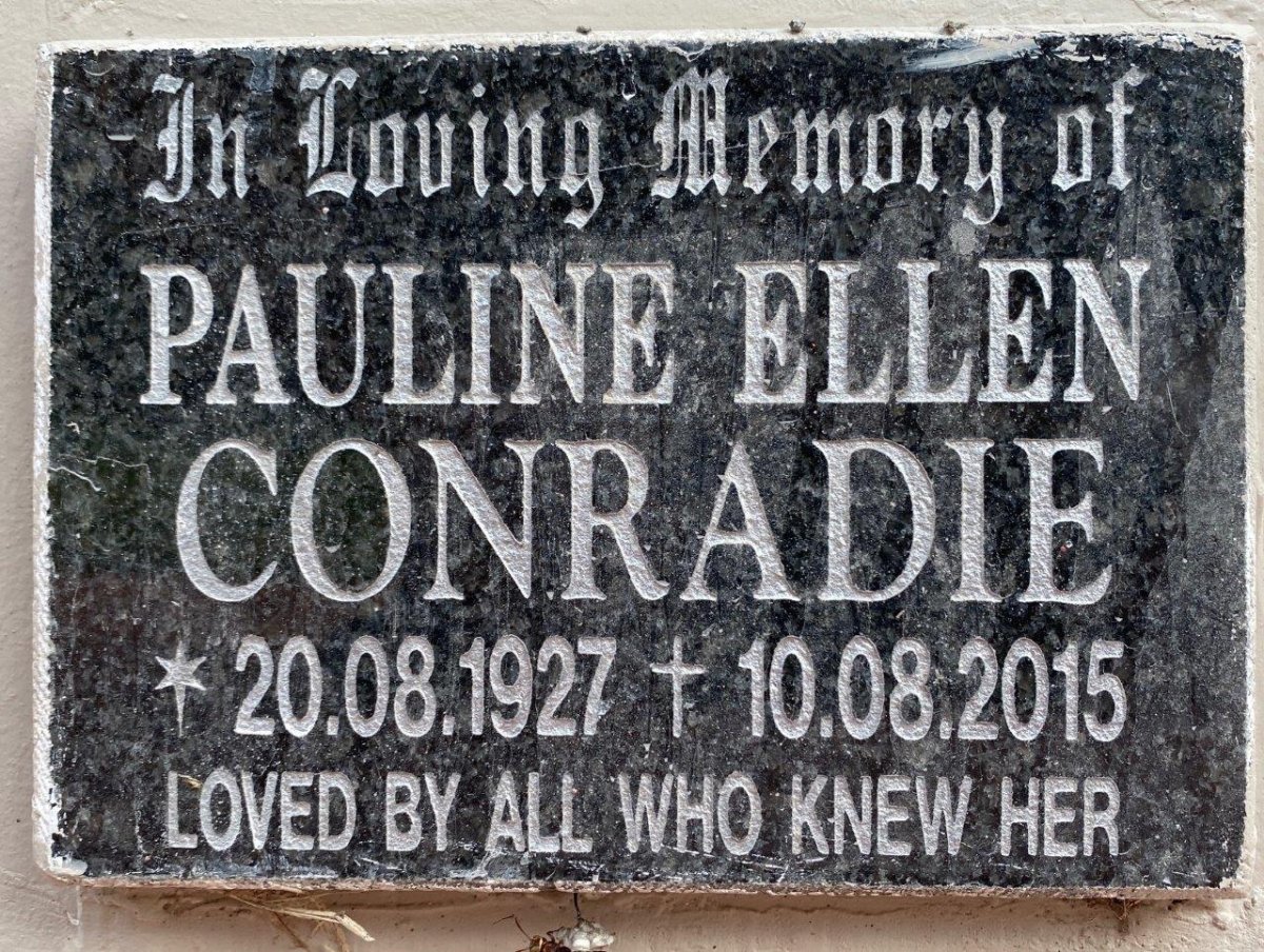 CONRADIE Pauline Ellen 1927-2015