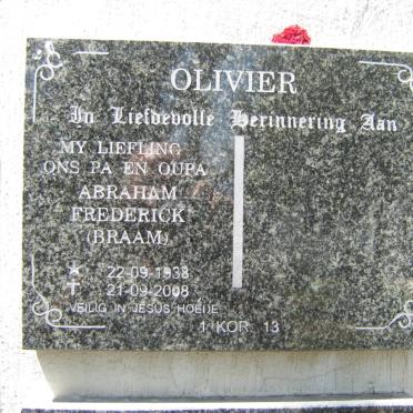 OLIVIER Abraham Frederick 1938-2008