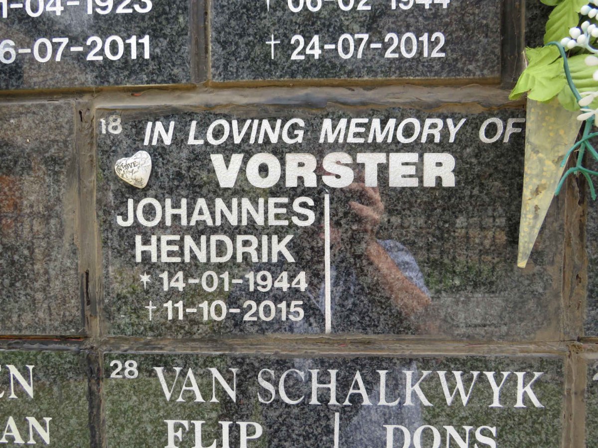 VORSTER Johannes Hendrik 1944-2015