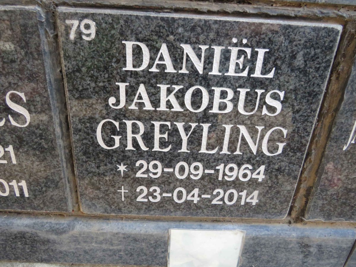 GREYLING Daniel Jakobus 1964-2014