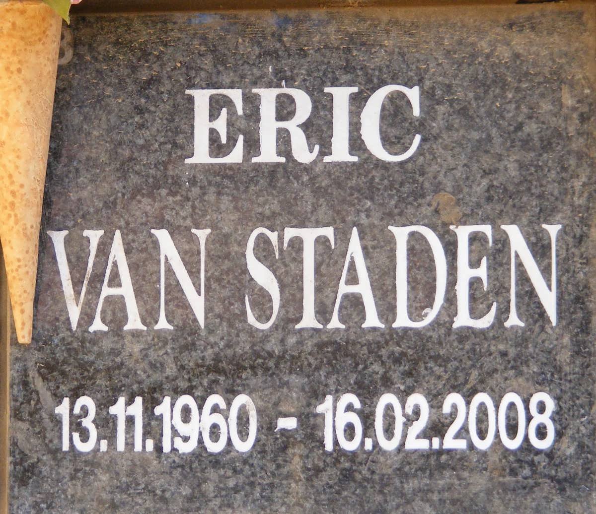 STADEN Eric, van 1960-2008
