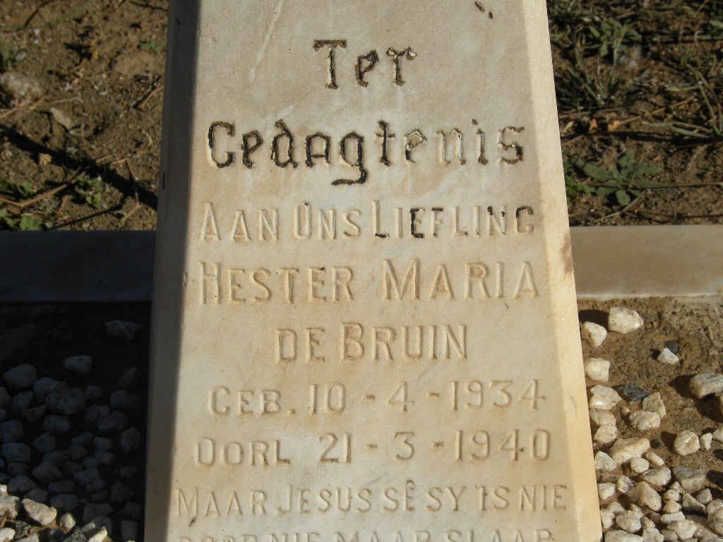 BRUIN Hester Maria, de 1934-1940