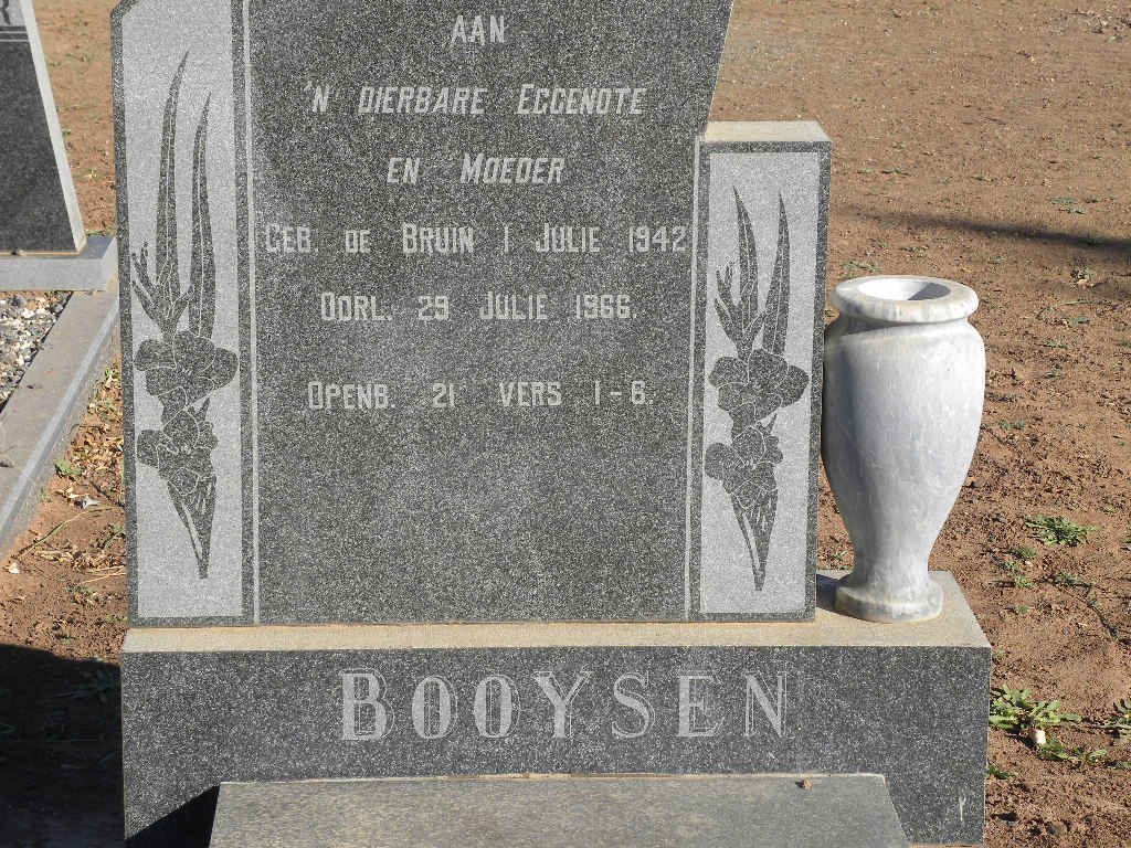 BOOYSEN nee DE BRUIN 1942-1966