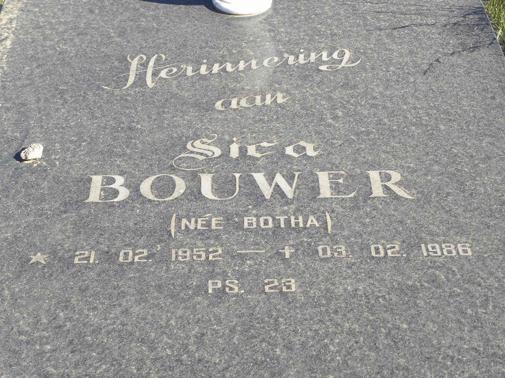 BOUWER Sica nee BOTHA 1952-1986