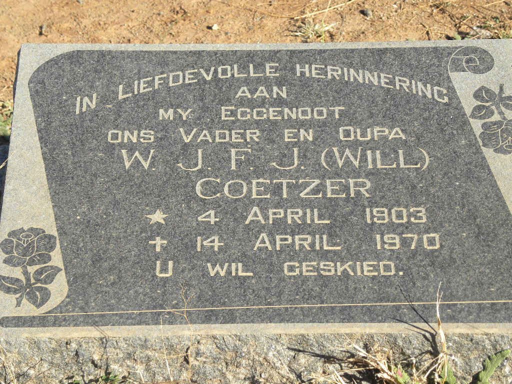 COETZER W.J.F.J. 1903-1970