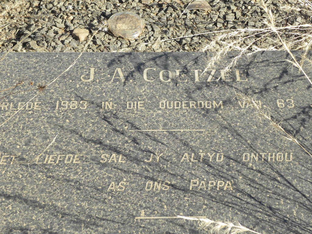 COETZEE J.A. 1920-1983